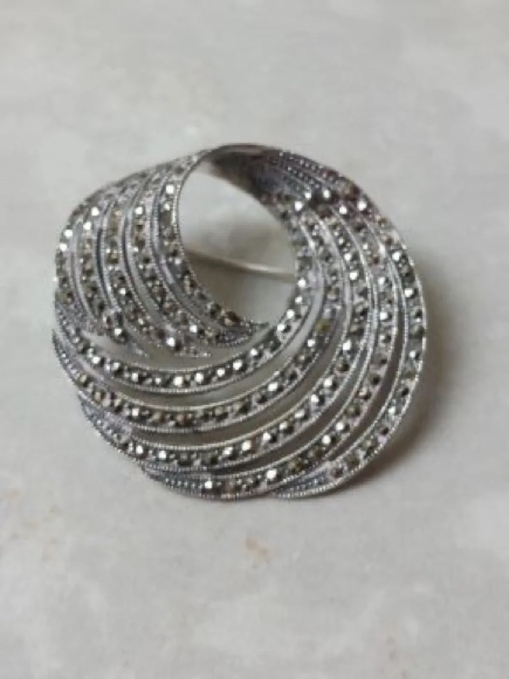 Silver Sparkly Brooch
